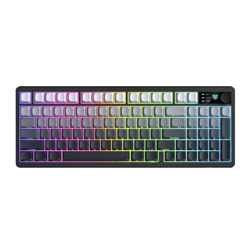Onikuma MT902 Tri-Mode RGB 95 Keys Membrane Keyboard with Rotation Control (Black Gradient)