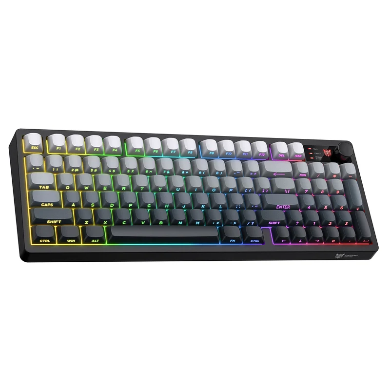 Onikuma MT902 Tri-Mode RGB 95 Keys Membrane Keyboard with Rotation Control (Black Gradient)
