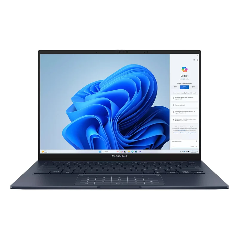 ASUS Zenbook 14 UX3405CA-ST1286WSM Laptop (Ponder Blue) | 14" 3K (2880x1800) OLED | Core Ultra 5 225H | 16GB RAM | 512GB SSD | Intel Arc Graphics | Windows 11 Home | MS Office Home 2024 + MS 365 Basic + ASUS AP4600 Backpack