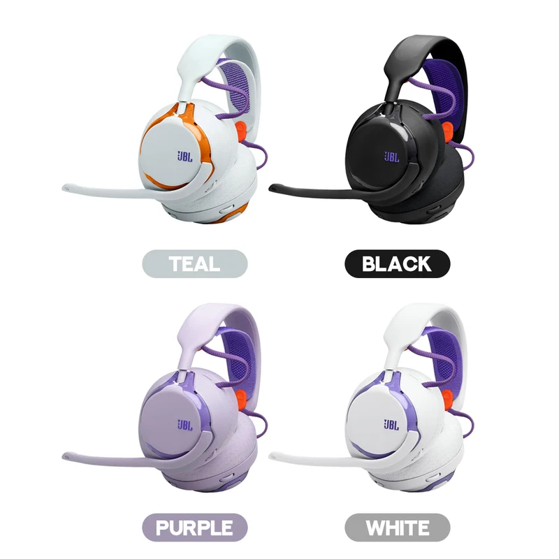 JBL Quantum 650 Wireless Multi-platform Gaming Headset (Black, Purple, Teal, White)