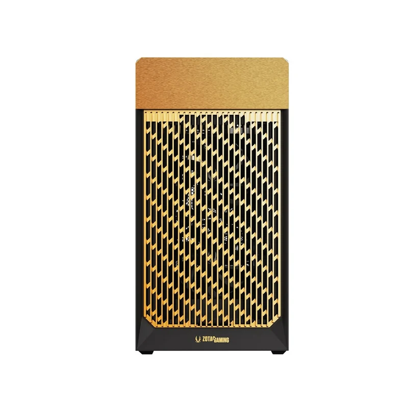 ZOTAC Alloy MATX Gaming PC Case (ZC-MAB3F-01) (Black/Gold, White/Silver)