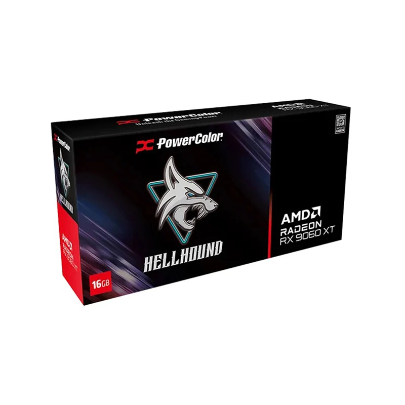 PowerColor Hellhound AMD Radeon RX 9060 XT 16GB GDDR6 Graphics Card (RX9060XT 16G-L/OC)