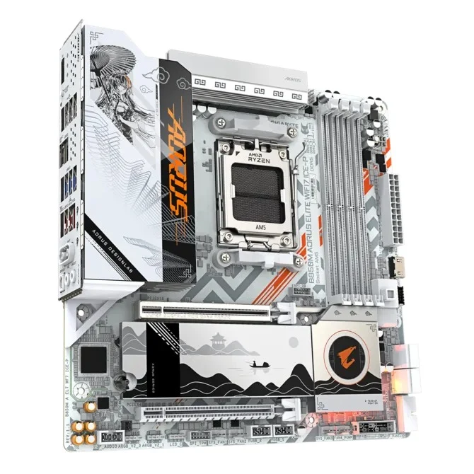 Gigabyte B850M Aorus Elite WiFi7 Ice-P DDR5 Gaming Motherboard