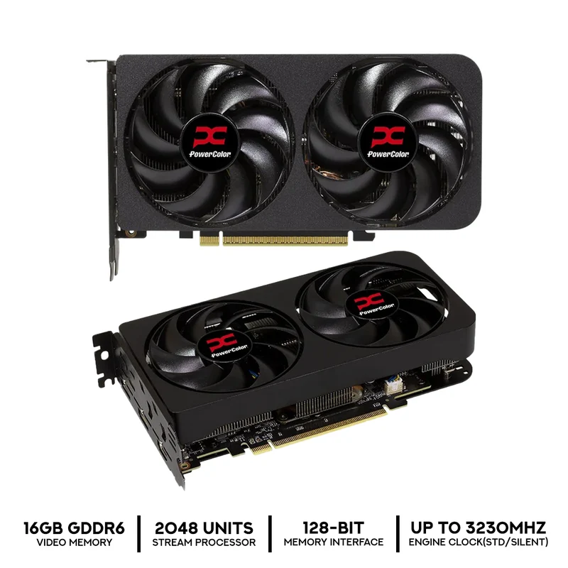 PowerColor Reaper AMD Radeon RX 9060 XT 16GB GDDR6 Graphics Card (RX9060XT 16G-A)