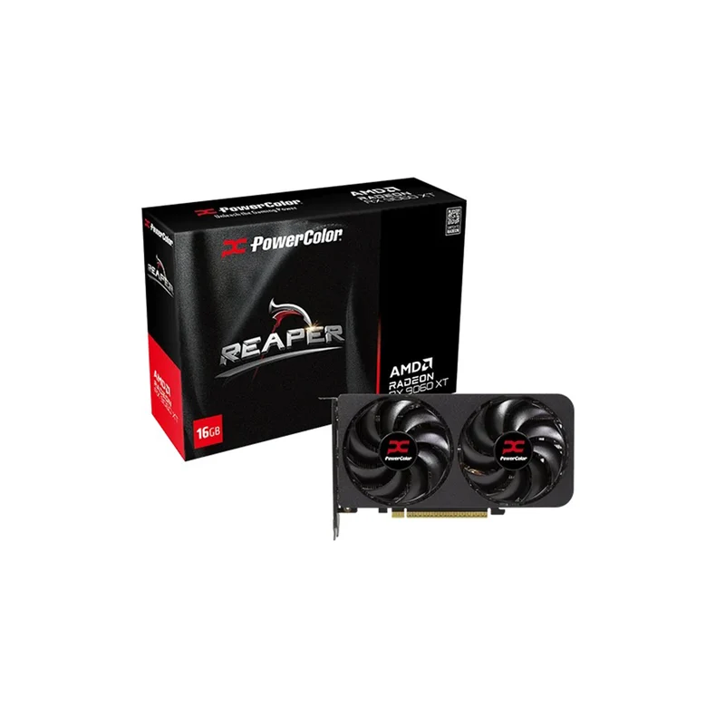 PowerColor Reaper AMD Radeon RX 9060 XT 16GB GDDR6 Graphics Card (RX9060XT 16G-A)