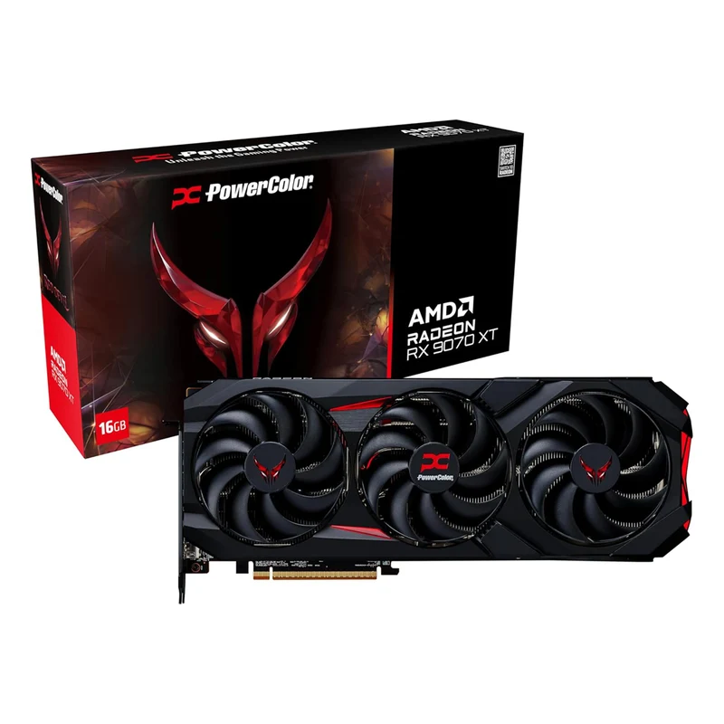 PowerColor Red Devil AMD Radeon RX 9070 XT 16GB GDDR6 Graphics Card Limited Ed. (RX9070XT 16G-E/OC)