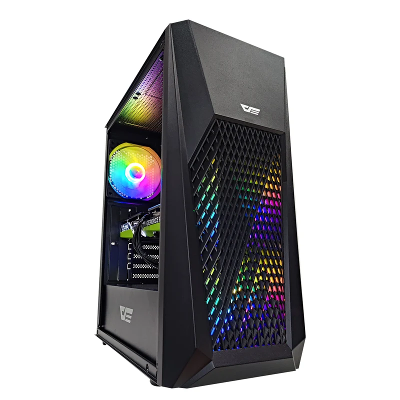 Alpha DK150 Black Desktop Gaming PC | AMD Ryzen 5 5500 | 16GB RAM | 512GB SSD | RTX 4060| Windows 11 Pro