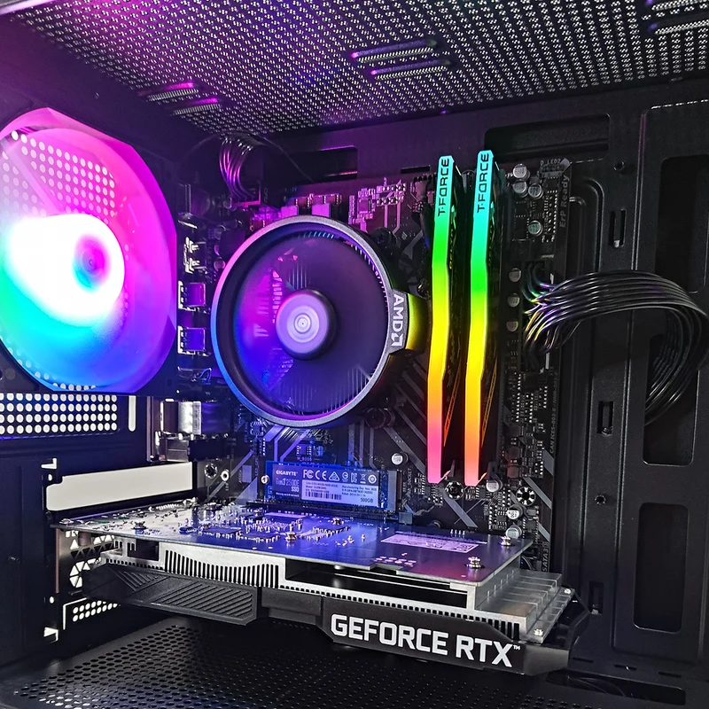 Alpha DB330M Black Desktop Gaming PC | AMD Ryzen 5 5500 | 16GB RAM | 500GB SSD | RTX 3050 | Windows 11 Pro