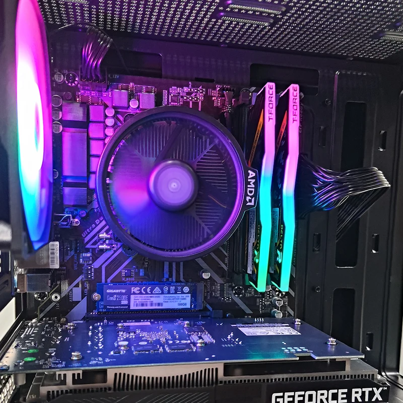 Alpha DB330M Black Desktop Gaming PC | AMD Ryzen 5 5500 | 16GB RAM | 500GB SSD | RTX 3050 | Windows 11 Pro