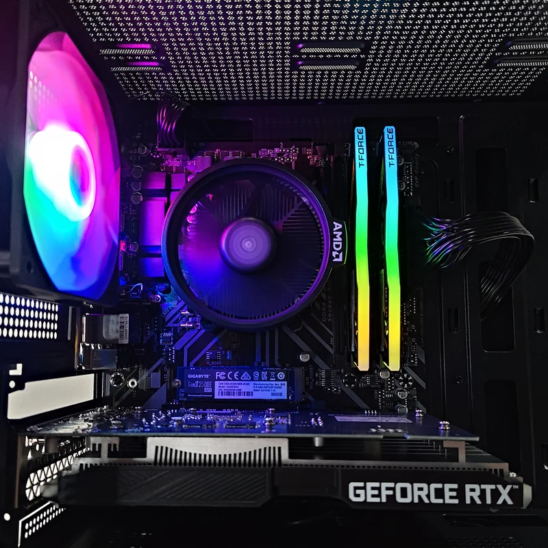 Alpha DB330M Black Desktop Gaming PC | AMD Ryzen 5 5500 | 16GB RAM | 500GB SSD | RTX 3050 | Windows 11 Pro