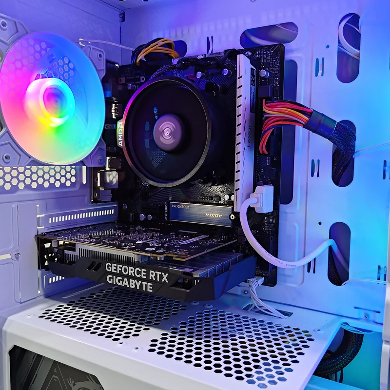 Alpha Ruby White Desktop Gaming PC | AMD Ryzen 5 5500 | 8GB RAM | 512GB SSD | RTX 3050 | Windows 11 Pro