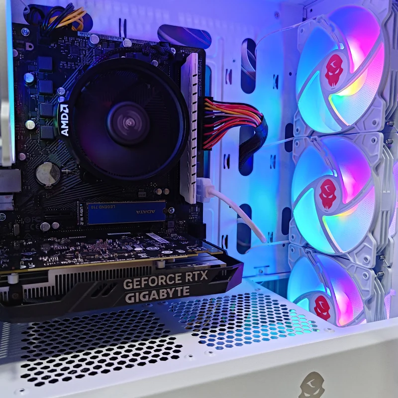 Alpha Ruby White Desktop Gaming PC | AMD Ryzen 5 5500 | 8GB RAM | 512GB SSD | RTX 3050 | Windows 11 Pro