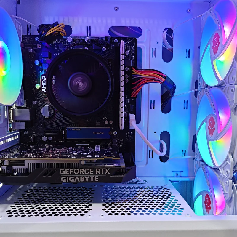Alpha Ruby White Desktop Gaming PC | AMD Ryzen 5 5500 | 8GB RAM | 512GB SSD | RTX 3050 | Windows 11 Pro