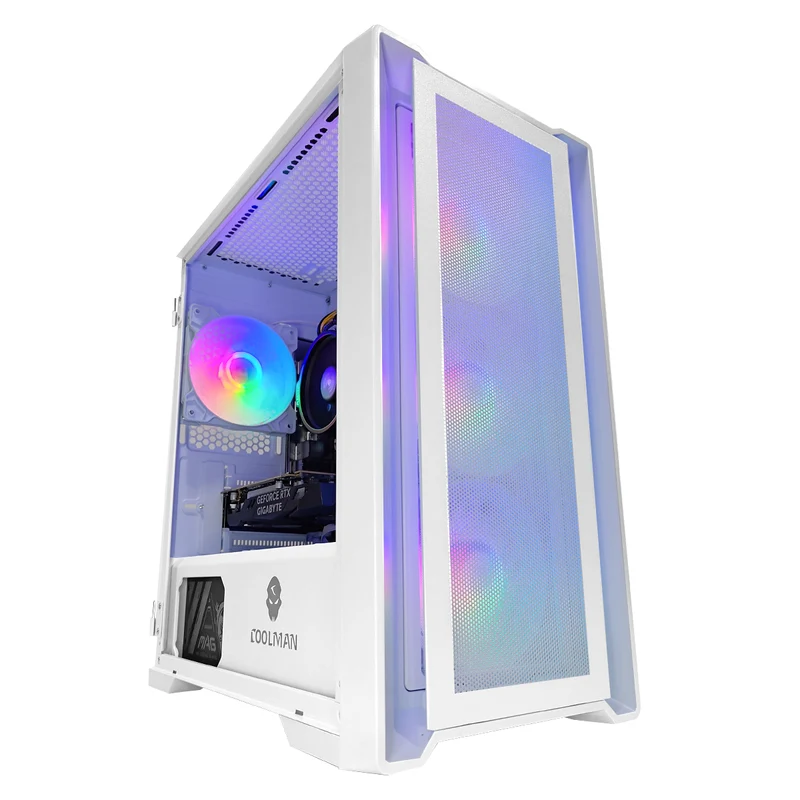 Alpha Ruby White Desktop Gaming PC | AMD Ryzen 5 5500 | 8GB RAM | 512GB SSD | RTX 3050 | Windows 11 Pro