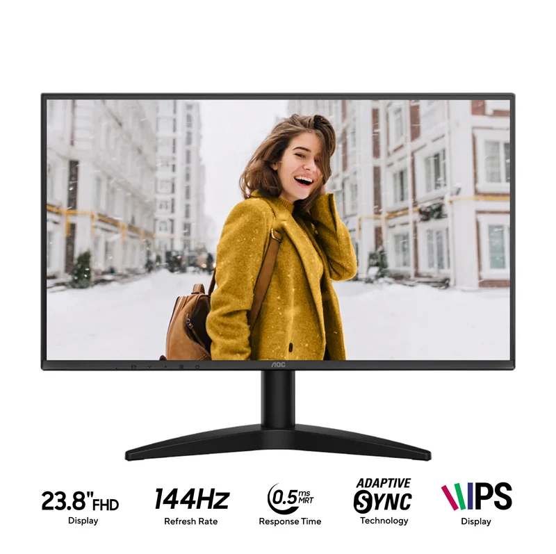 AOC 24B36XE/71 23.8" FHD (1920x1080) 144Hz 4ms GTG / 0.5ms MPRT IPS Monitor with Tilt Adjustment