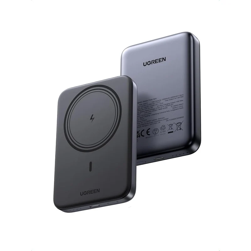 Ugreen 10000mAh Mini Magnetic Wireless 20W Power Bank (Space Gray, Beige)