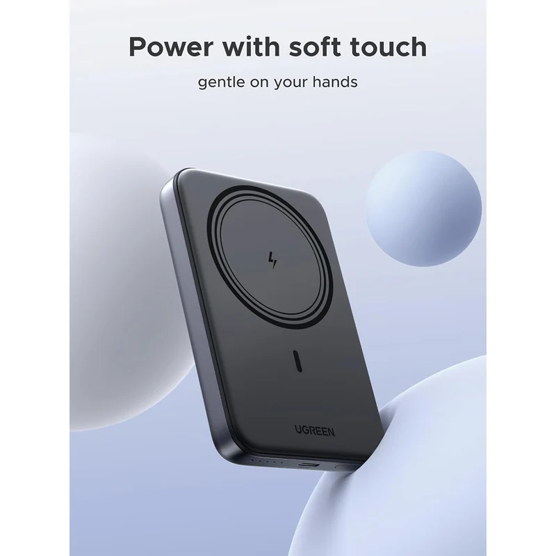 Ugreen 10000mAh Mini Magnetic Wireless 20W Power Bank (Space Gray, Beige)