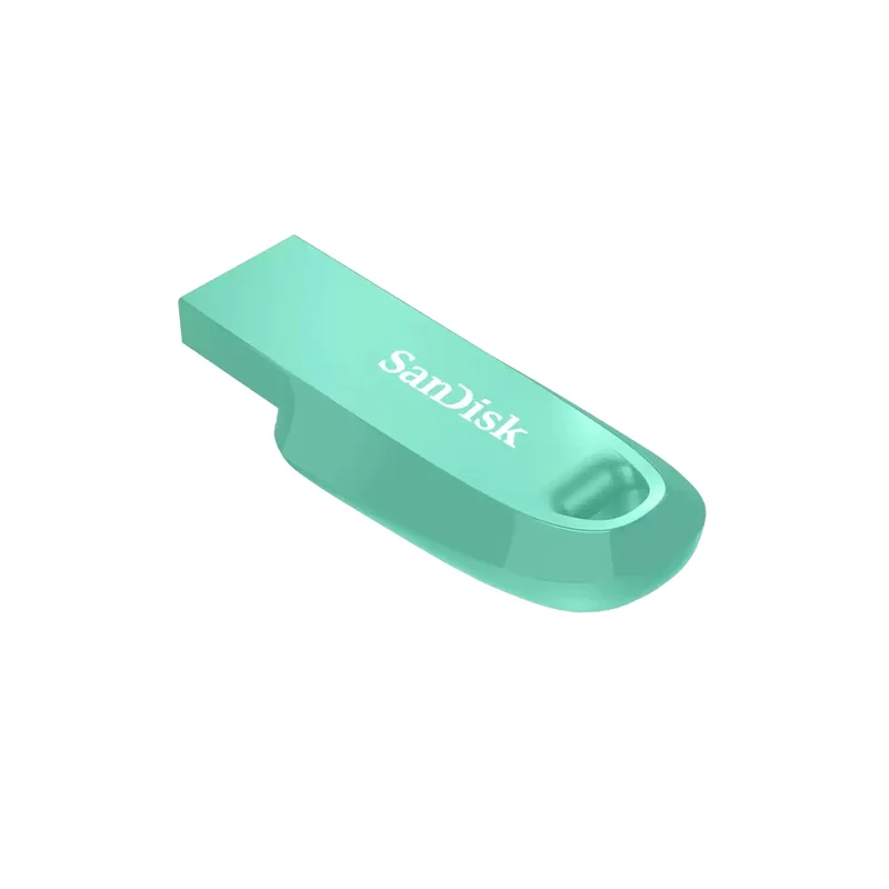 SanDisk Ultra Curve USB 3.2 Gen 1 Flash Drive - 128GB (Mint, Indian Blue, Black)