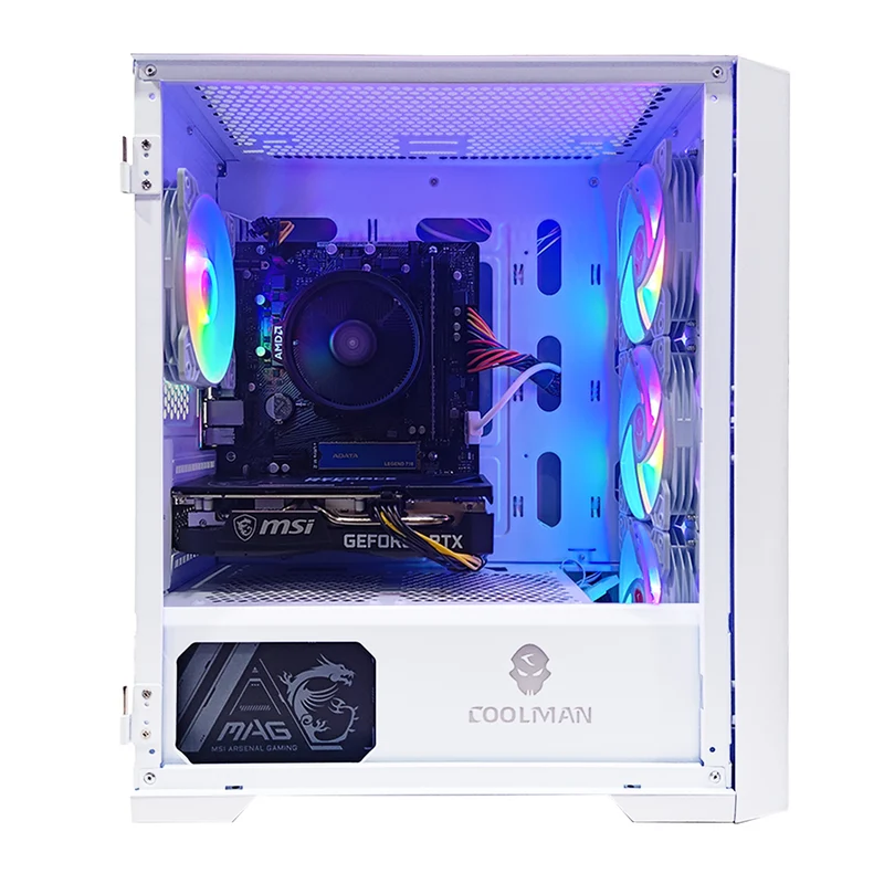 Alpha Ruby White Desktop Gaming PC | AMD Ryzen 5 5500GT | 16GB RAM | 512GB SSD | RTX 3050 | Windows 11 Pro