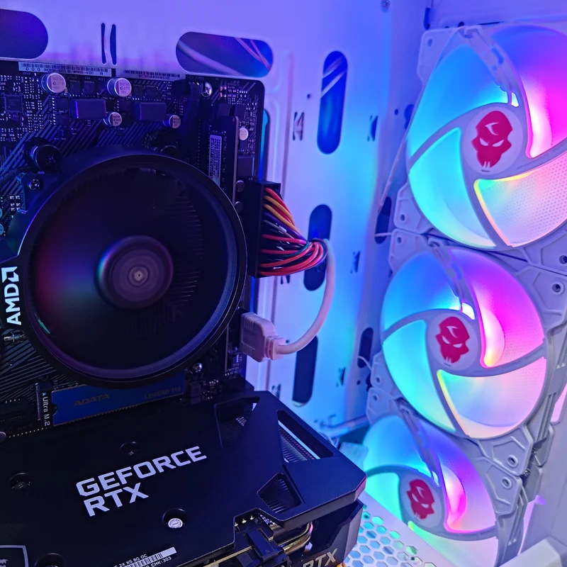 Alpha Ruby White Desktop Gaming PC | AMD Ryzen 5 5500GT | 16GB RAM | 512GB SSD | RTX 3050 | Windows 11 Pro