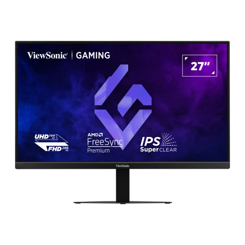 ViewSonic XG2730D-4K 27" Dual Mode UHD 144Hz/ FHD 288Hz 1ms MPRT SuperClear IPS Esports Gaming Monitor with Height/ Tilt/ Pivot Adjustment