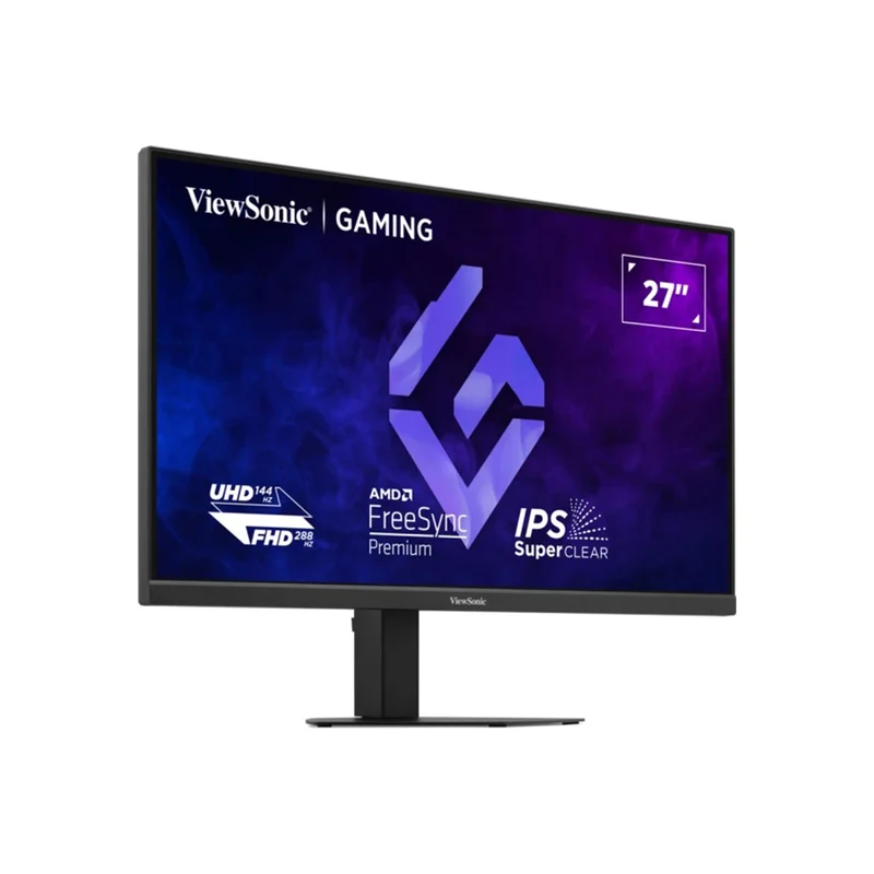 ViewSonic XG2730D-4K 27" Dual Mode UHD 144Hz/ FHD 288Hz 1ms MPRT SuperClear IPS Esports Gaming Monitor with Height/ Tilt/ Pivot Adjustment