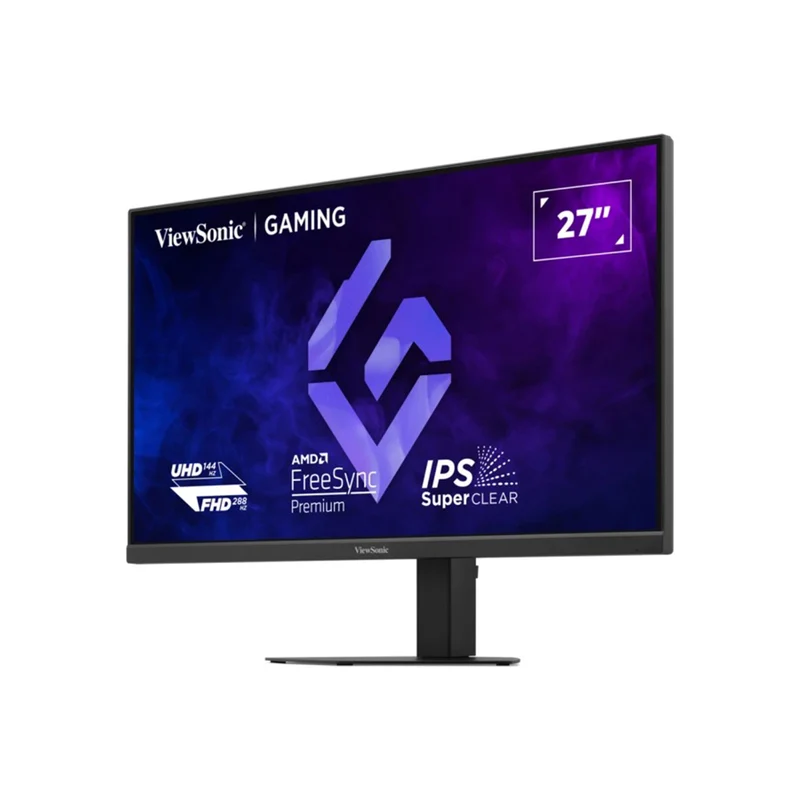ViewSonic XG2730D-4K 27" Dual Mode UHD 144Hz/ FHD 288Hz 1ms MPRT SuperClear IPS Esports Gaming Monitor with Height/ Tilt/ Pivot Adjustment
