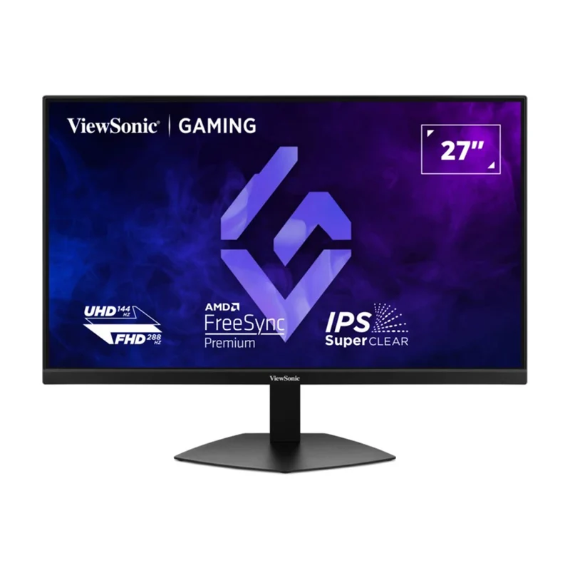 ViewSonic XG2730D-4K 27" Dual Mode UHD 144Hz/ FHD 288Hz 1ms MPRT SuperClear IPS Esports Gaming Monitor with Height/ Tilt/ Pivot Adjustment