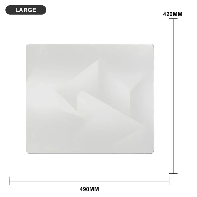 GLSSWRKS Polarity Series Glass Mousepad (Large, XLarge) (White)
