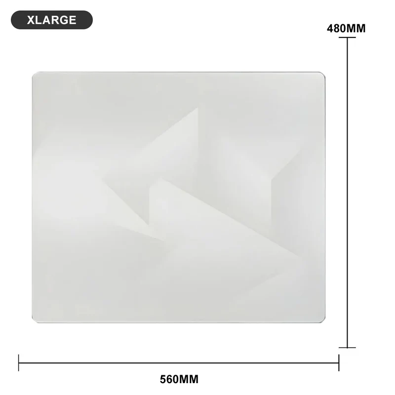 GLSSWRKS Polarity Series Glass Mousepad (Large, XLarge) (White)