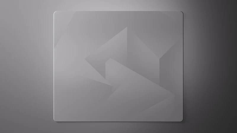 GLSSWRKS Polarity Series Glass Mousepad (Large, XLarge) (White)