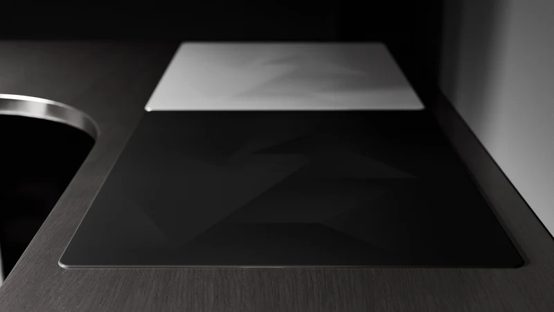 GLSSWRKS Polarity Series Glass Mousepad (Large, XLarge) (White)