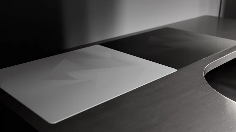 GLSSWRKS Polarity Series Glass Mousepad (Large, XLarge) (Black)