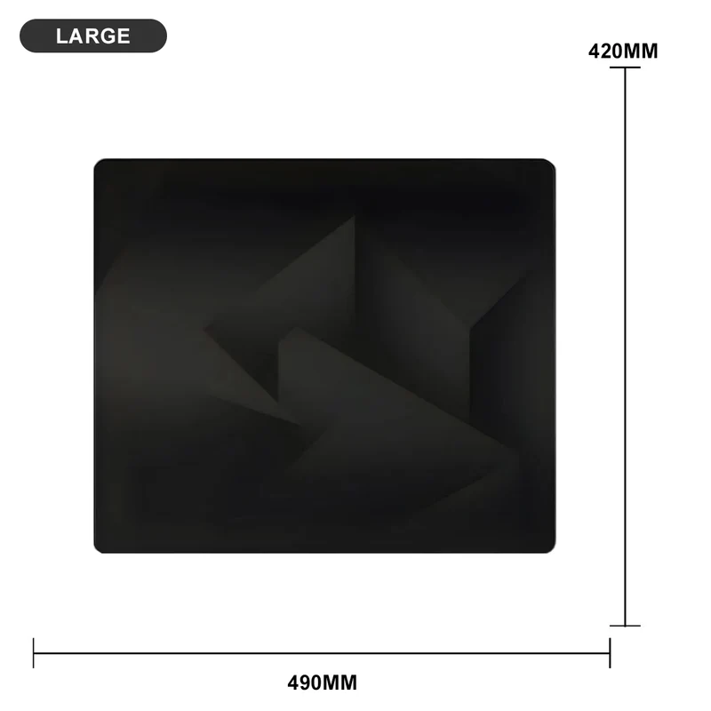 GLSSWRKS Polarity Series Glass Mousepad (Large, XLarge) (Black)