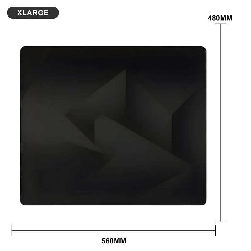 GLSSWRKS Polarity Series Glass Mousepad (Large, XLarge) (Black)