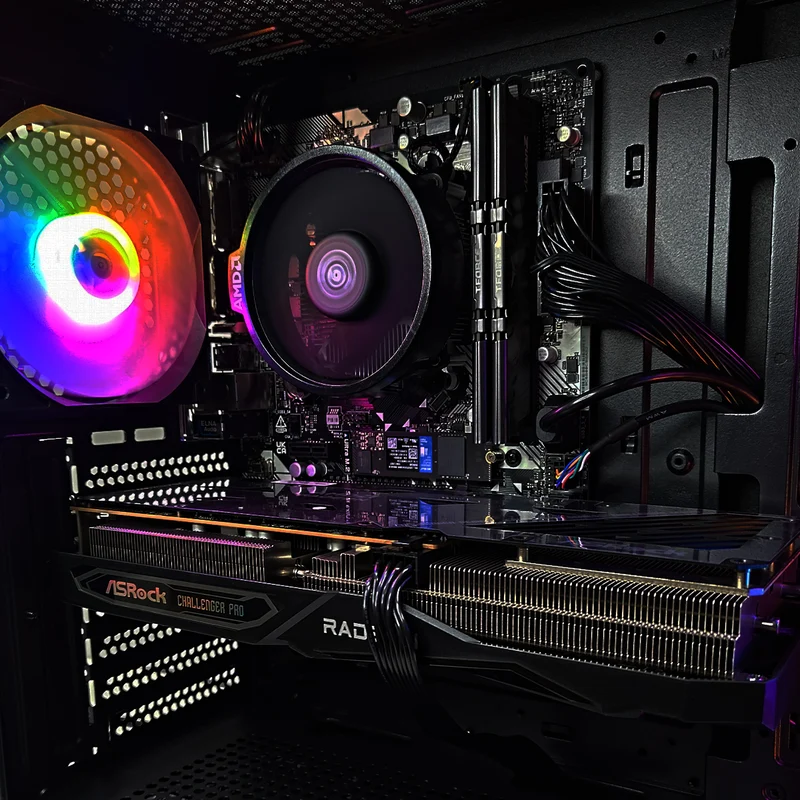 Alpha Breeze Black Desktop Gaming PC | AMD Ryzen 5 5600 | 16GB RAM | 500GB SSD | RX 7600 | Windows 11 Pro