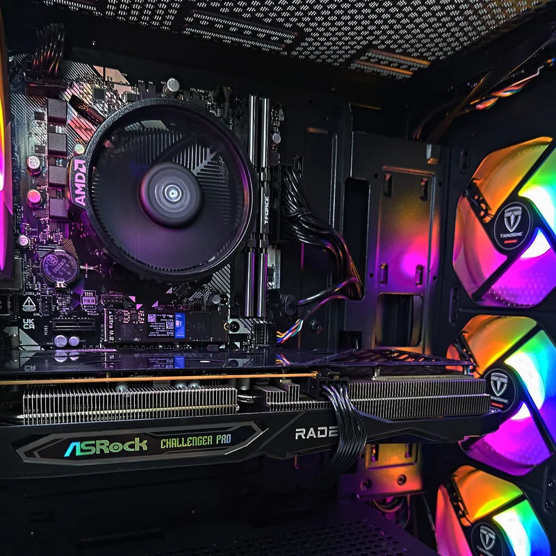 Alpha Breeze Black Desktop Gaming PC | AMD Ryzen 5 5600 | 16GB RAM | 500GB SSD | RX 7600 | Windows 11 Pro