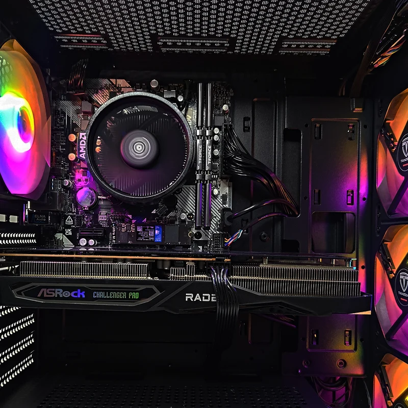 Alpha Breeze Black Desktop Gaming PC | AMD Ryzen 5 5600 | 16GB RAM | 500GB SSD | RX 7600 | Windows 11 Pro