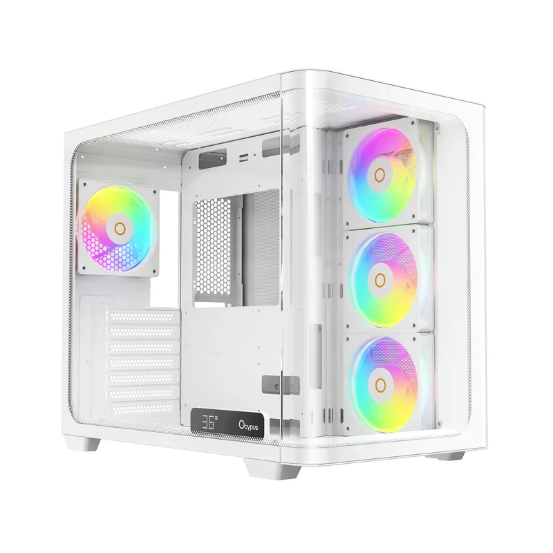 Ocypus Iota C70 Curve ARGB Digital Mid-Tower PC Case (Black, White)