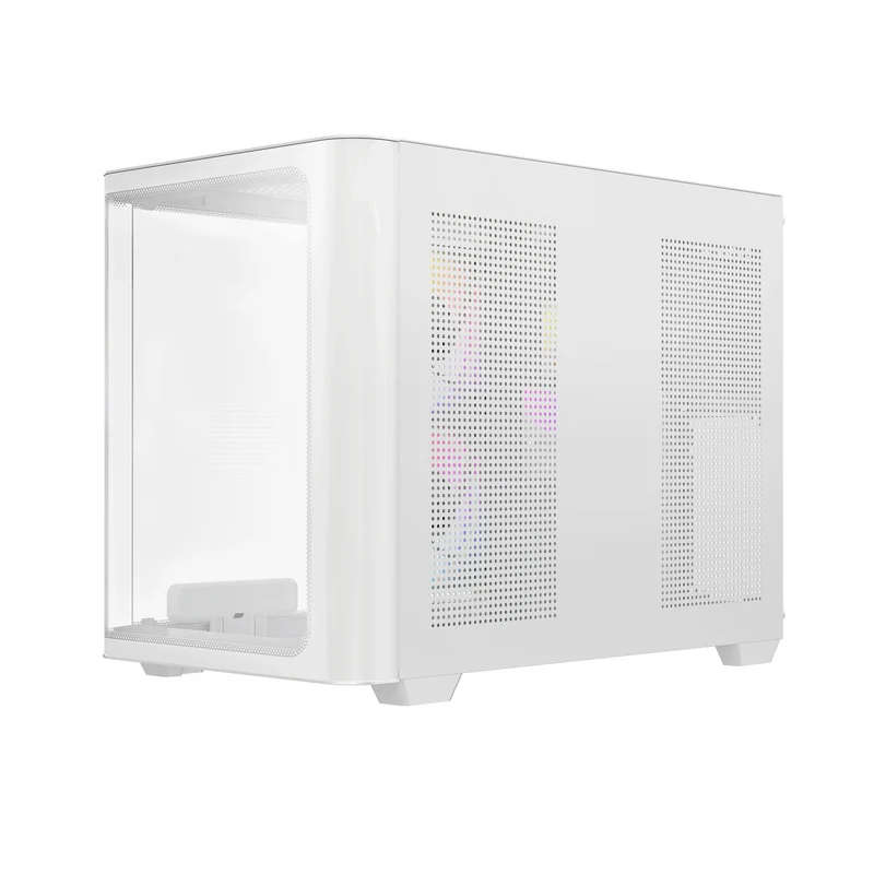 Ocypus Iota C50 Curve ARGB Digital Mini Tower PC Case (Black, White)