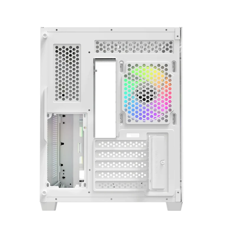 Ocypus Iota C50 Curve ARGB Digital Mini Tower PC Case (Black, White)