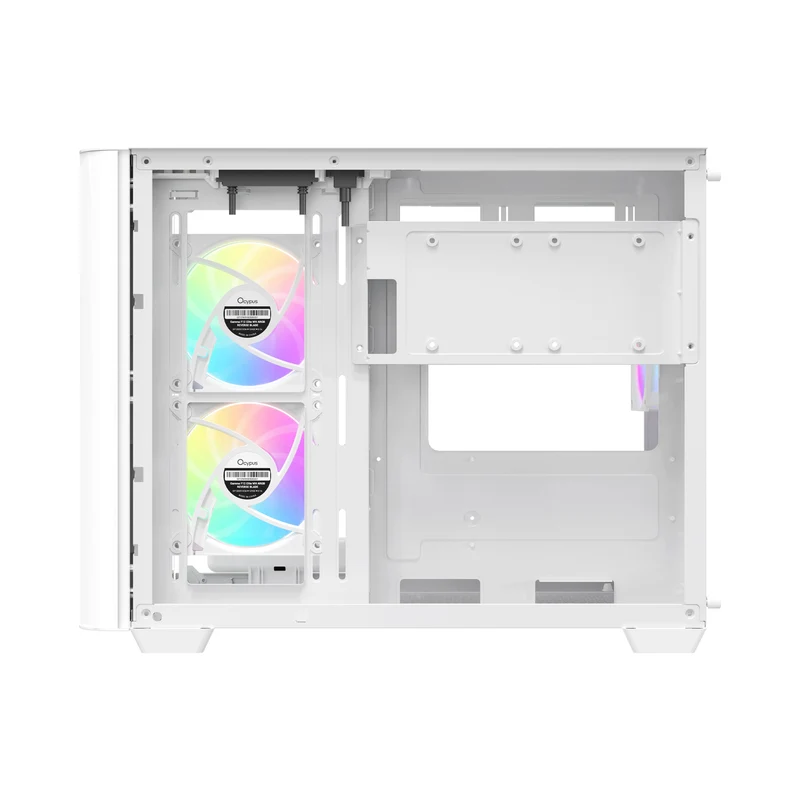 Ocypus Iota C50 Curve ARGB Digital Mini Tower PC Case (Black, White)