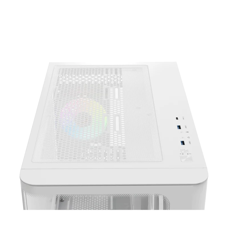 Ocypus Iota C50 Curve ARGB Digital Mini Tower PC Case (Black, White)