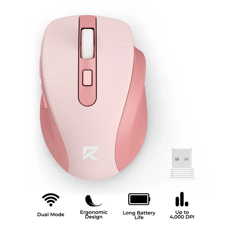 Redragon BM-4091P PRO Dual-Mode Office Mouse (Pink)