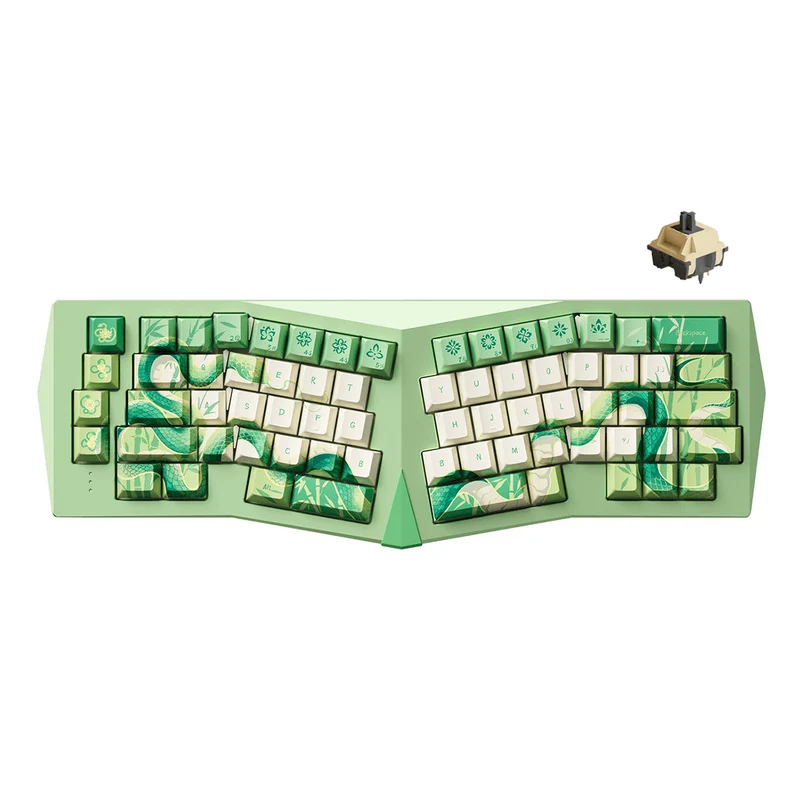 Akko Year of Snake Armor Aluminum Case Alice Side RGB Multi-Mode Hot-Swappable Keyboard (Green Snake) (Akko Cobras Switch) (03J-03K-03L-03P-03S-04A-04D)