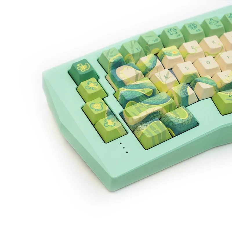 Akko Year of Snake Armor Aluminum Case Alice Side RGB Multi-Mode Hot-Swappable Keyboard (Green Snake) (Akko Cobras Switch) (03J-03K-03L-03P-03S-04A-04D)