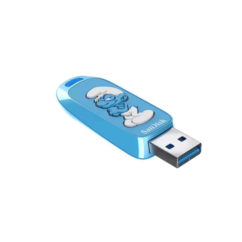 Sandisk Smurfs 64GB USB 3.2 Gen 1 Type-A 130MB/s Read USB Flash Drive (Brainy Smurf Ed.)