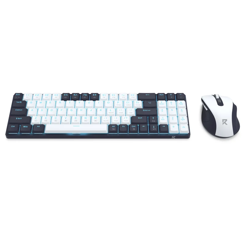Redragon BS-8773-VB 2.4G Wireless Mechanical Keyboard & Mouse Bundle (White/Black)