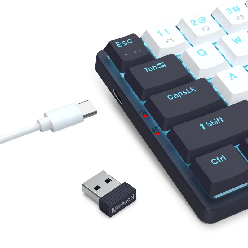 Redragon BS-8773-VB 2.4G Wireless Mechanical Keyboard & Mouse Bundle (White/Black)