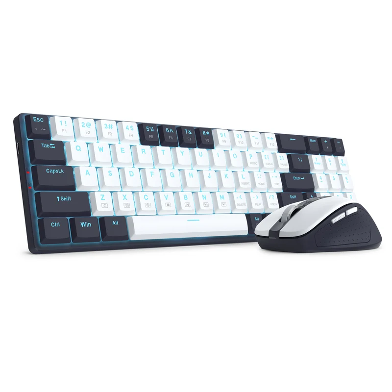 Redragon BS-8773-VB 2.4G Wireless Mechanical Keyboard & Mouse Bundle (White/Black)